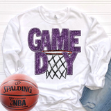 Game Day Purple  Basketball DTF