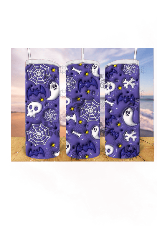 Bats & Ghost 3D 20oz Tumbler Sublimation Print – Ready to Press - KT SUBLIMATION, DTF AND MORE LLC