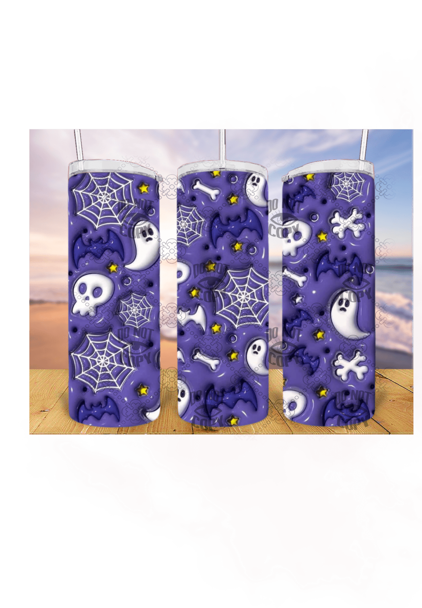 Bats & Ghost 3D 20oz Tumbler Sublimation Print – Ready to Press - KT SUBLIMATION, DTF AND MORE LLC