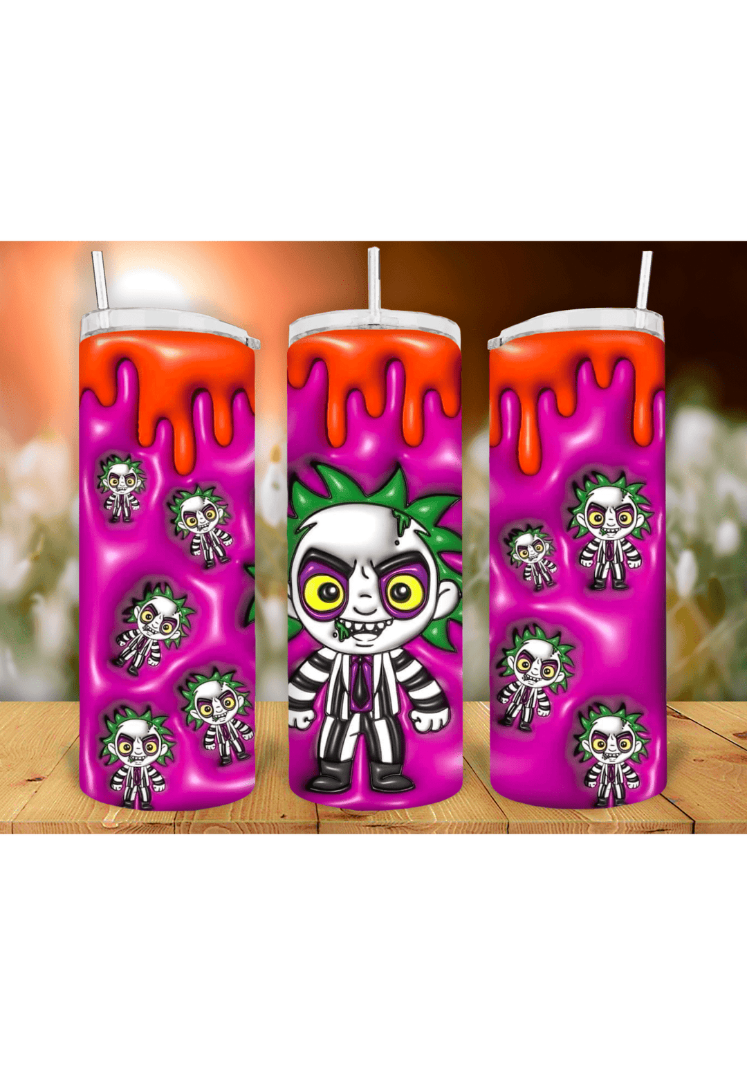 Beetlejuice 20oz Tumbler Sublimation Print - KT SUBLIMATION, DTF AND MORE LLC