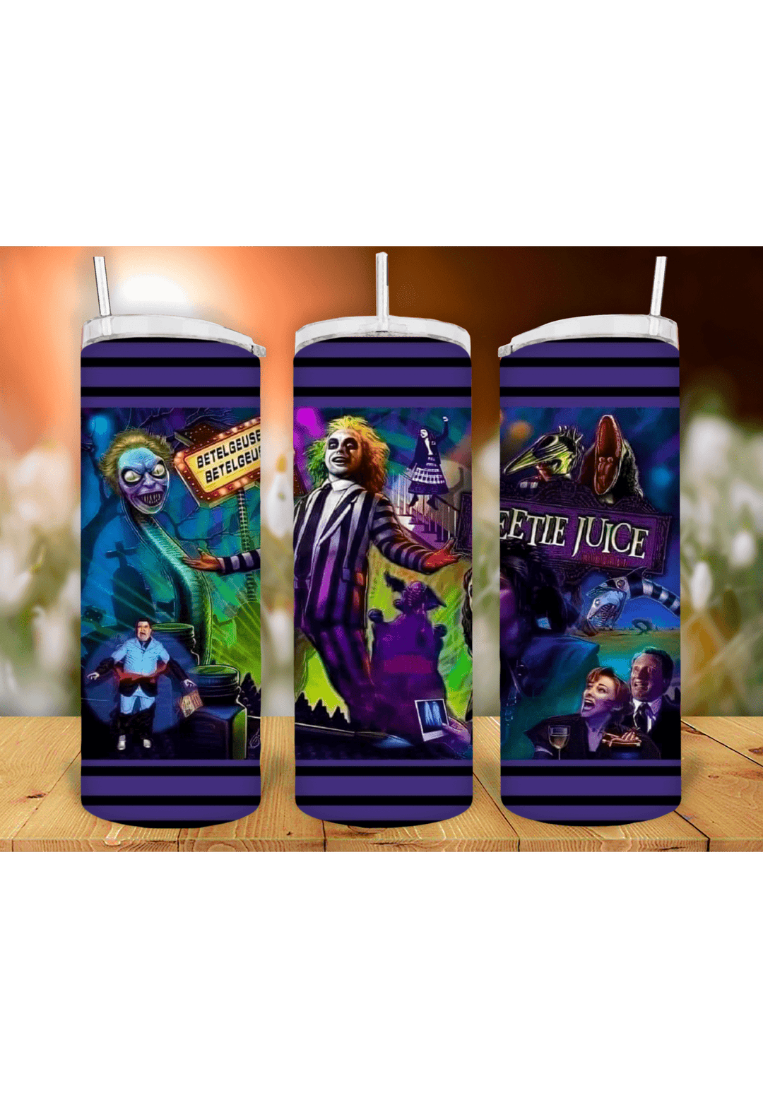 Beetlejuice 20oz Tumbler Sublimation Print - KT SUBLIMATION, DTF AND MORE LLC