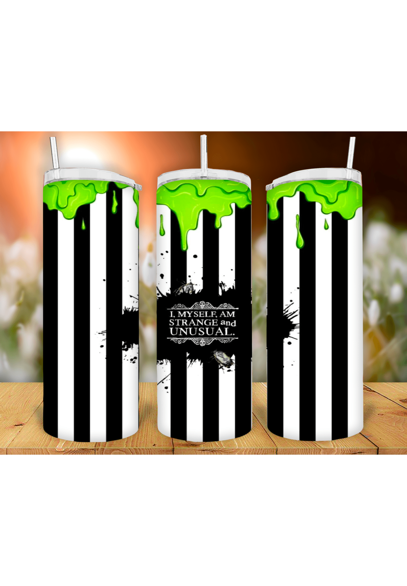 Beetlejuice 20oz Tumbler Sublimation Print