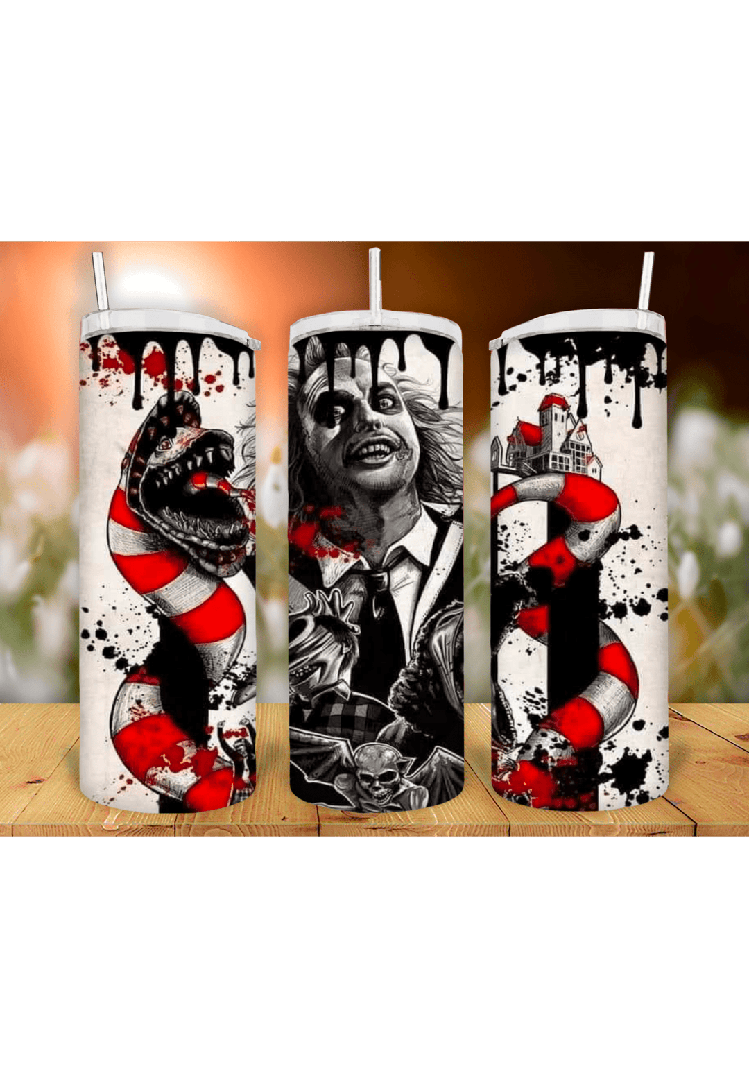Beetlejuice 20oz Tumbler Sublimation Print - KT SUBLIMATION, DTF AND MORE LLC