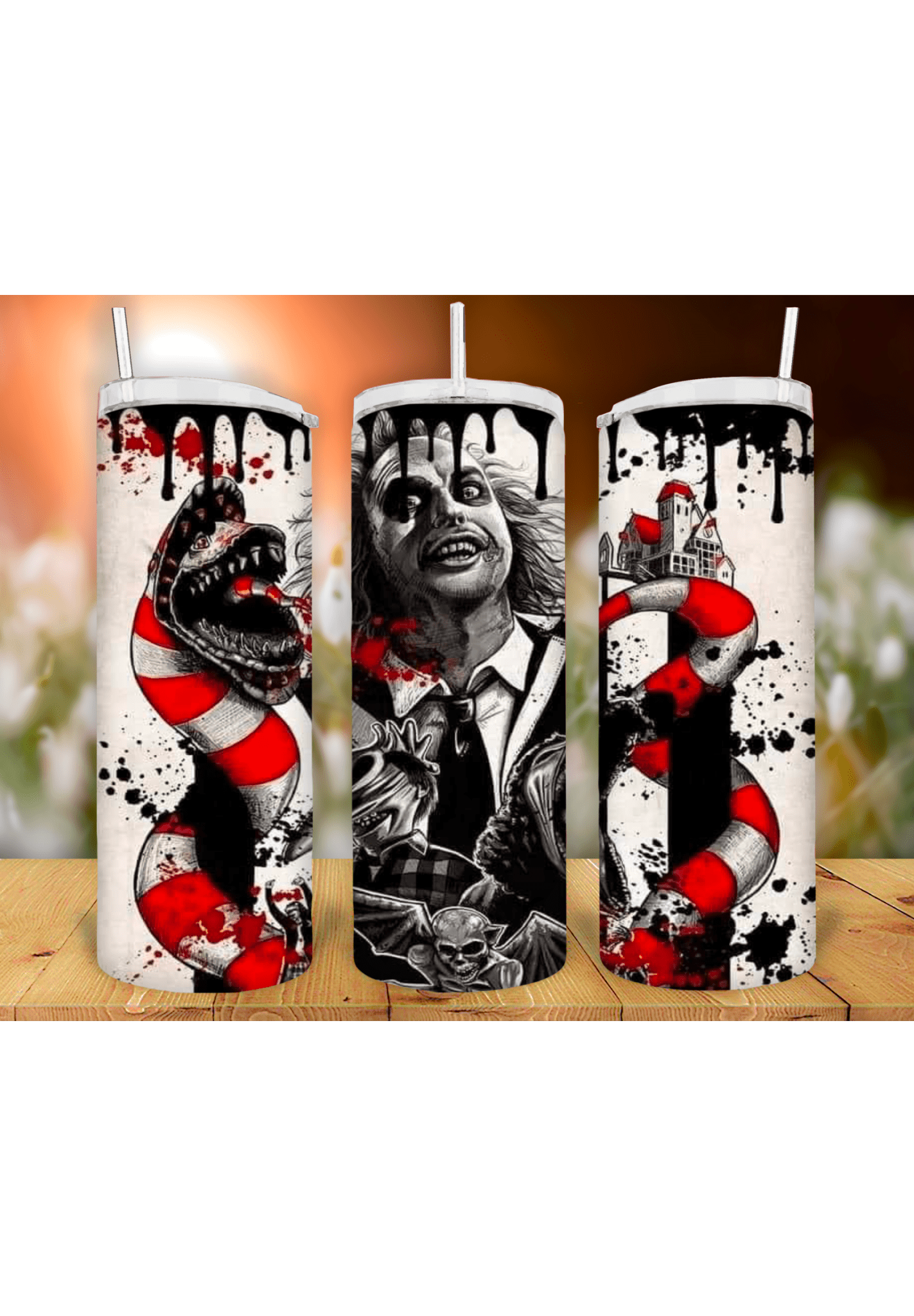Beetlejuice 20oz Tumbler Sublimation Print - KT SUBLIMATION, DTF AND MORE LLC