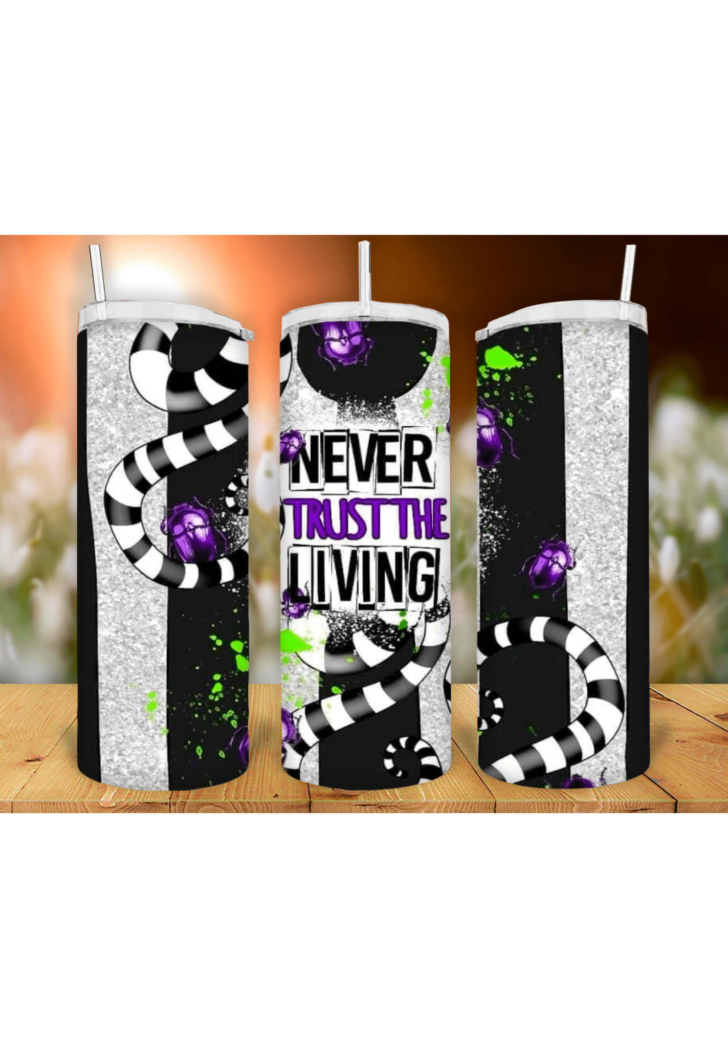 Beetlejuice 20oz Tumbler Sublimation Print