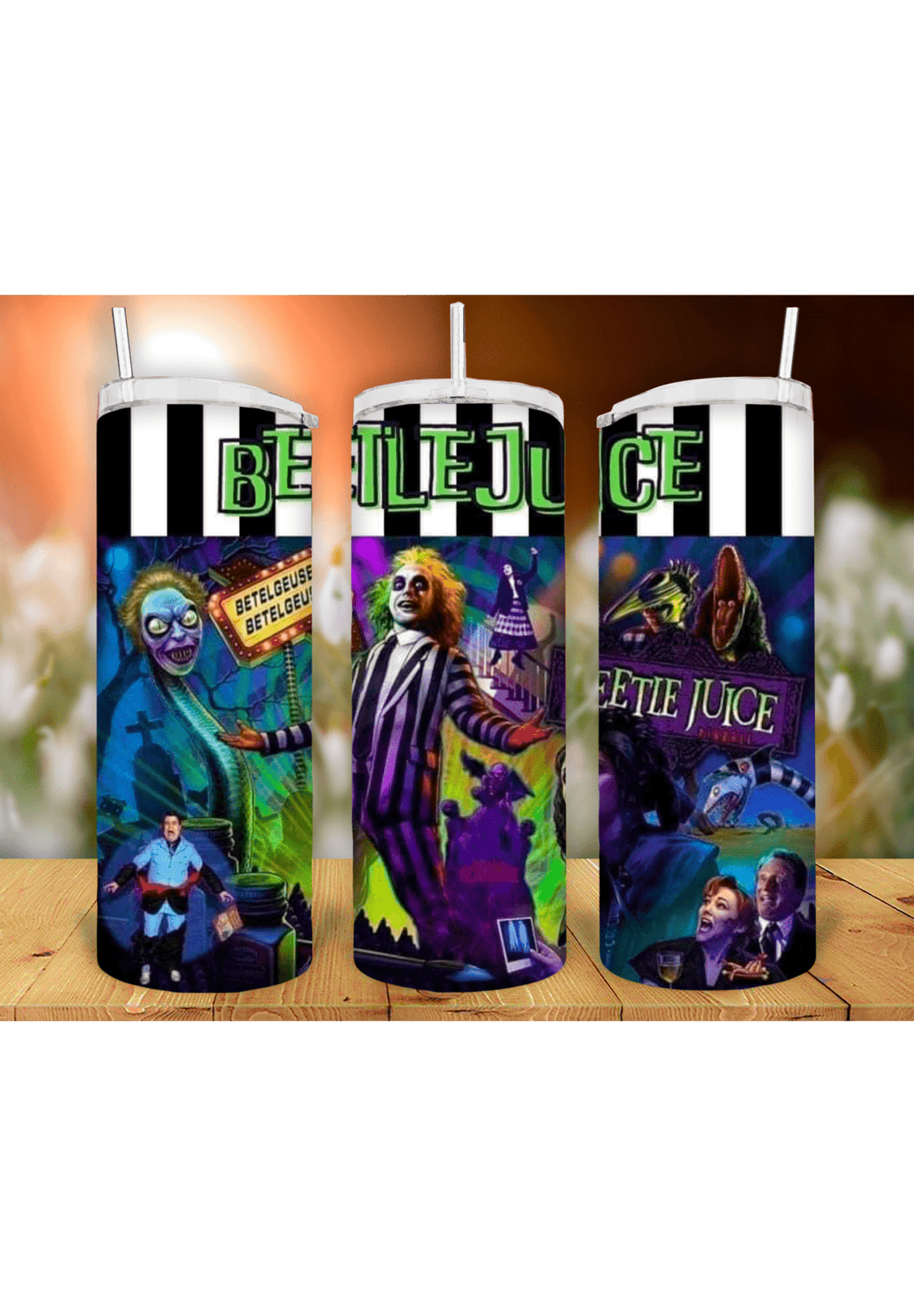 Beetlejuice 20oz Tumbler Sublimation Print - KT SUBLIMATION, DTF AND MORE LLC