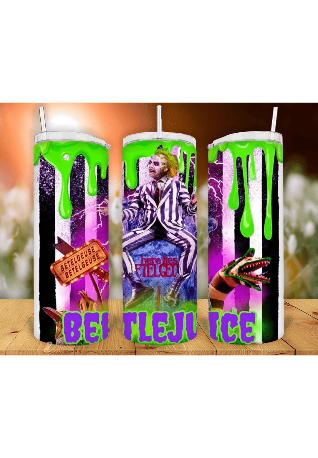 Beetlejuice 20oz Tumbler Sublimation Print - KT SUBLIMATION, DTF AND MORE LLC