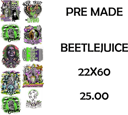 BEETLEJUICE DTF Transfer, Custom DTF Print, Custom Gang Sheet, Custom Heat Transfer, Bulk DTF Transfer, Wholesale Dtf Print, No Weeding - KT SUBLIMATION, DTF AND MORE LLC