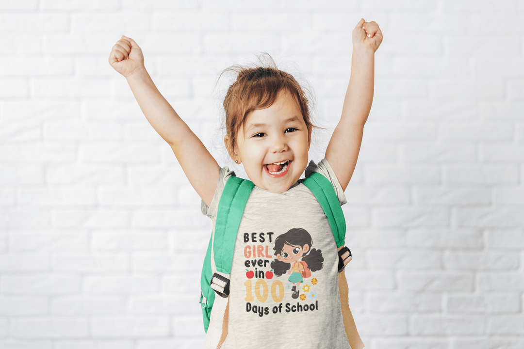 Best girl ever in 100 days of school DTF - KT SUBLIMATION, DTF AND MORE LLC