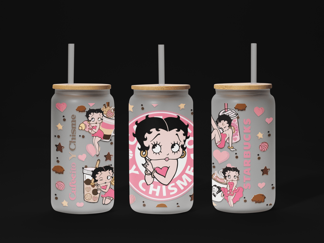 Betty Boop 16oz UV DTF Wrap – Classic Hollywood Glam! 💋✨ - KT SUBLIMATION, DTF AND MORE LLC