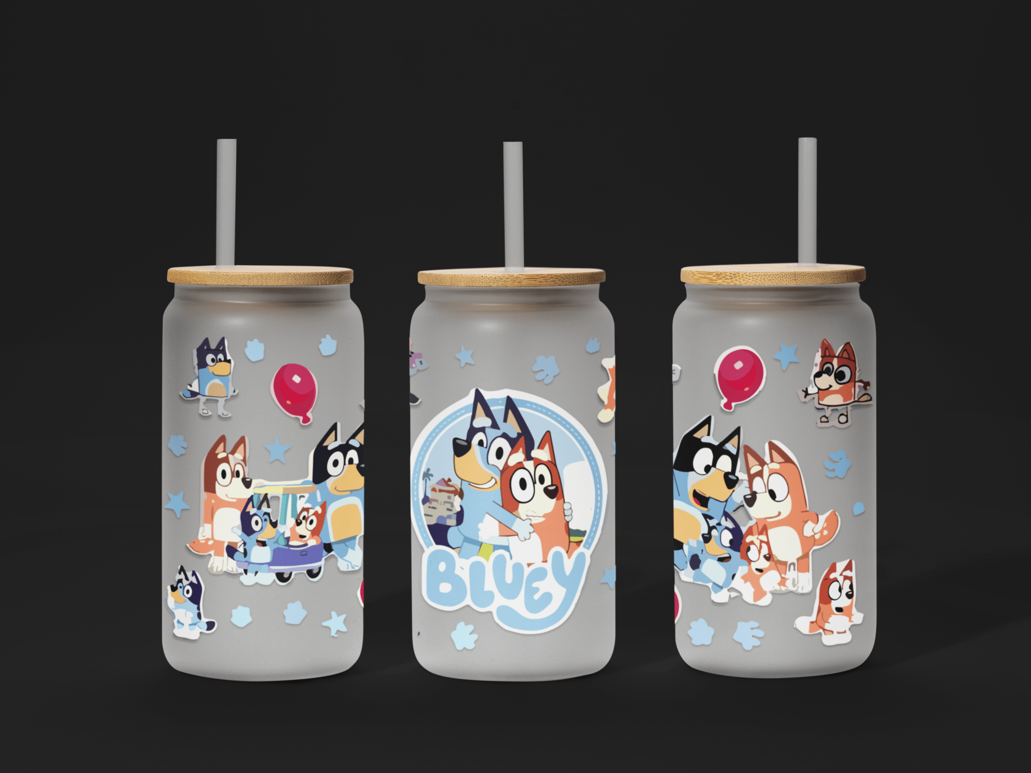 Bluey 16oz UV DTF Wrap – Waterproof & Ready to Apply!