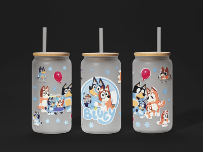 Bluey 16oz UV DTF Wrap – Waterproof & Ready to Apply! - KT SUBLIMATION, DTF AND MORE LLC