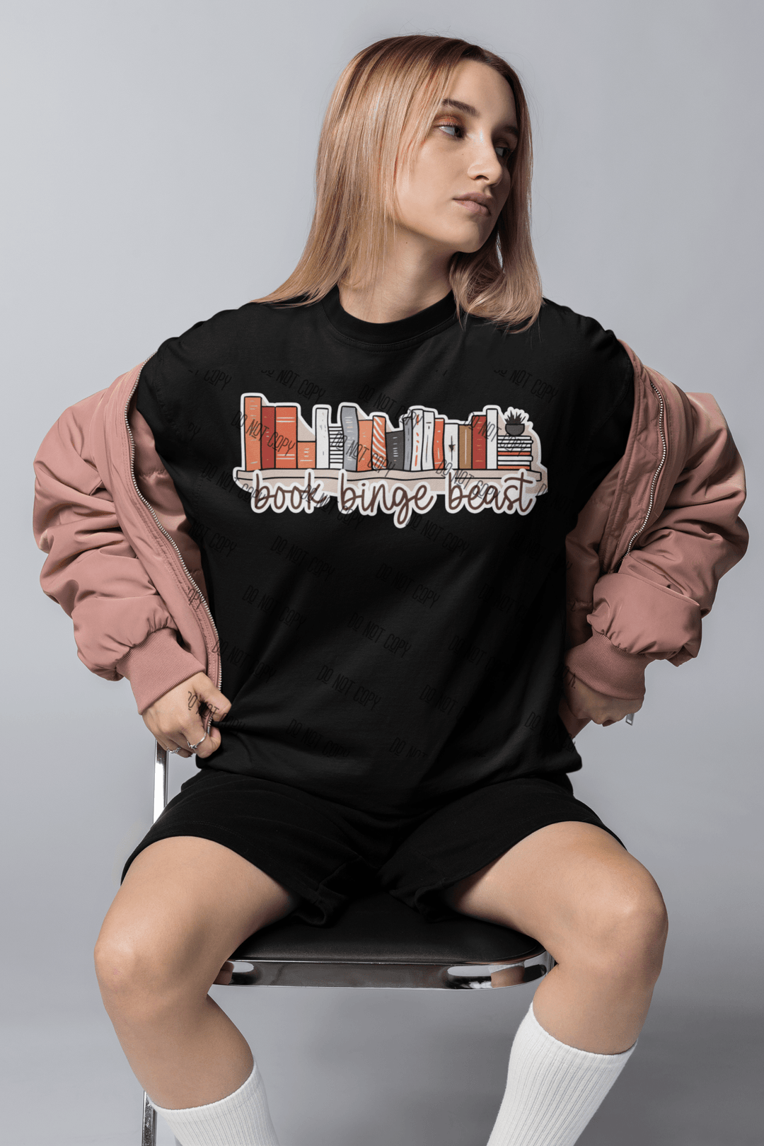 "Book Binge Beast" – DTF Transfer for Book Lovers | Bold & Fun Design for Avid Readers - KT SUBLIMATION, DTF AND MORE LLC