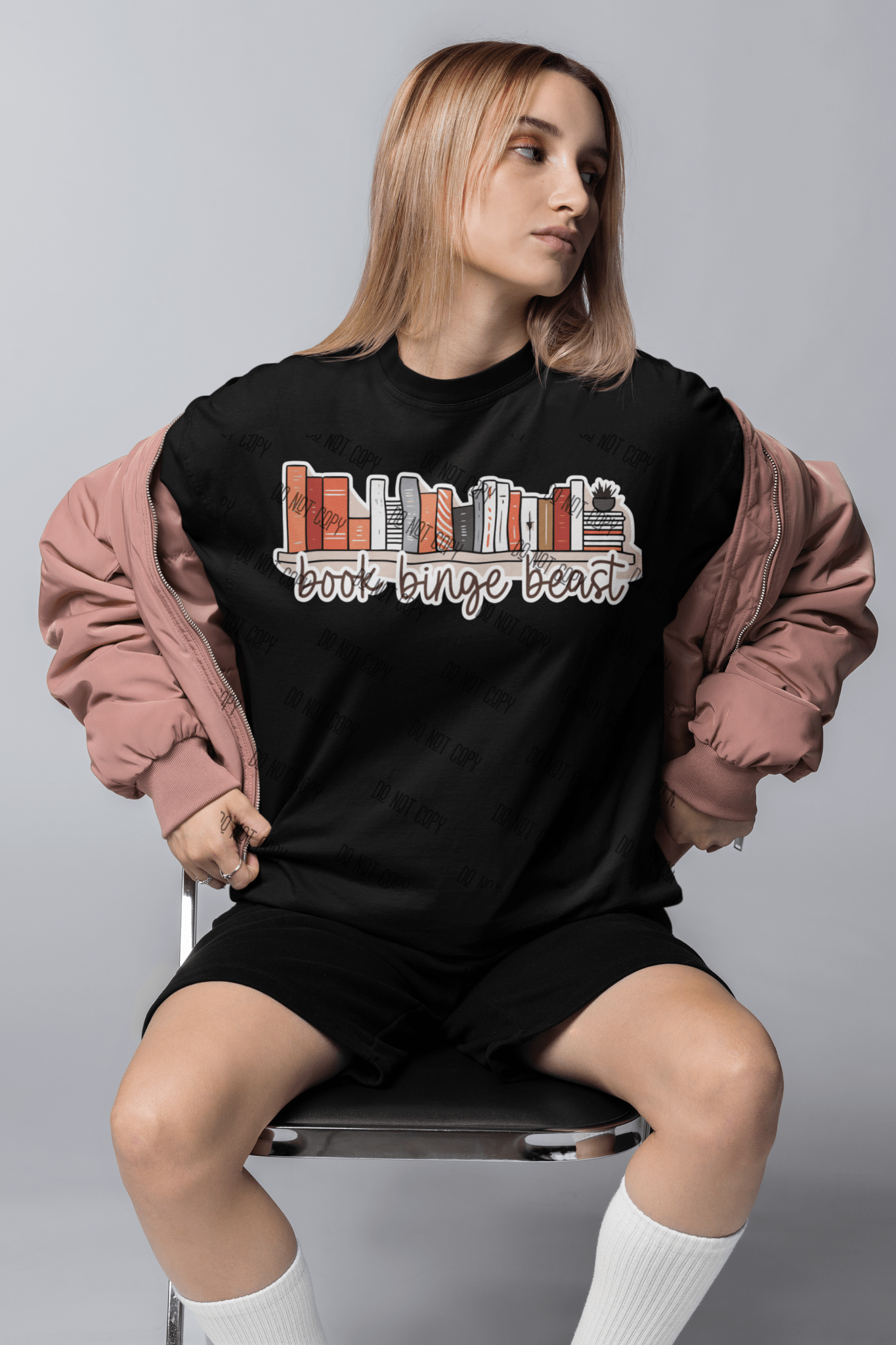 "Book Binge Beast" – DTF Transfer for Book Lovers | Bold & Fun Design for Avid Readers - KT SUBLIMATION, DTF AND MORE LLC