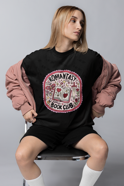 book club, romantasy, romance, fantasy, book lovers, DTF transfer, custom apparel, reader gifts