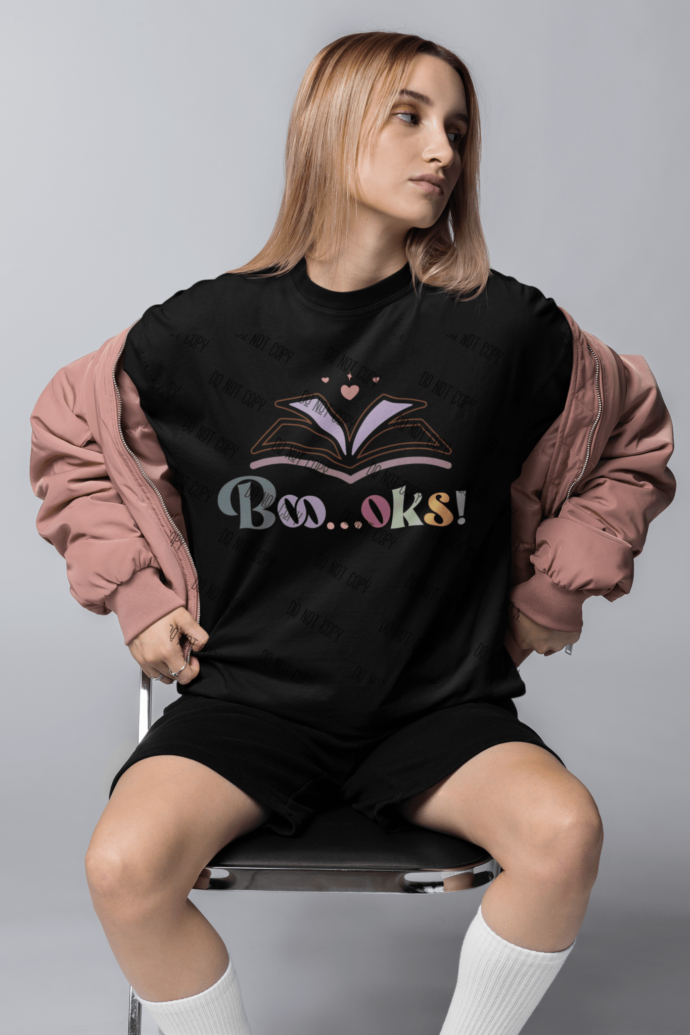 Boo...oks DTF Transfer | Spooky Book Lover | Halloween Bookish Design - KT SUBLIMATION, DTF AND MORE LLC