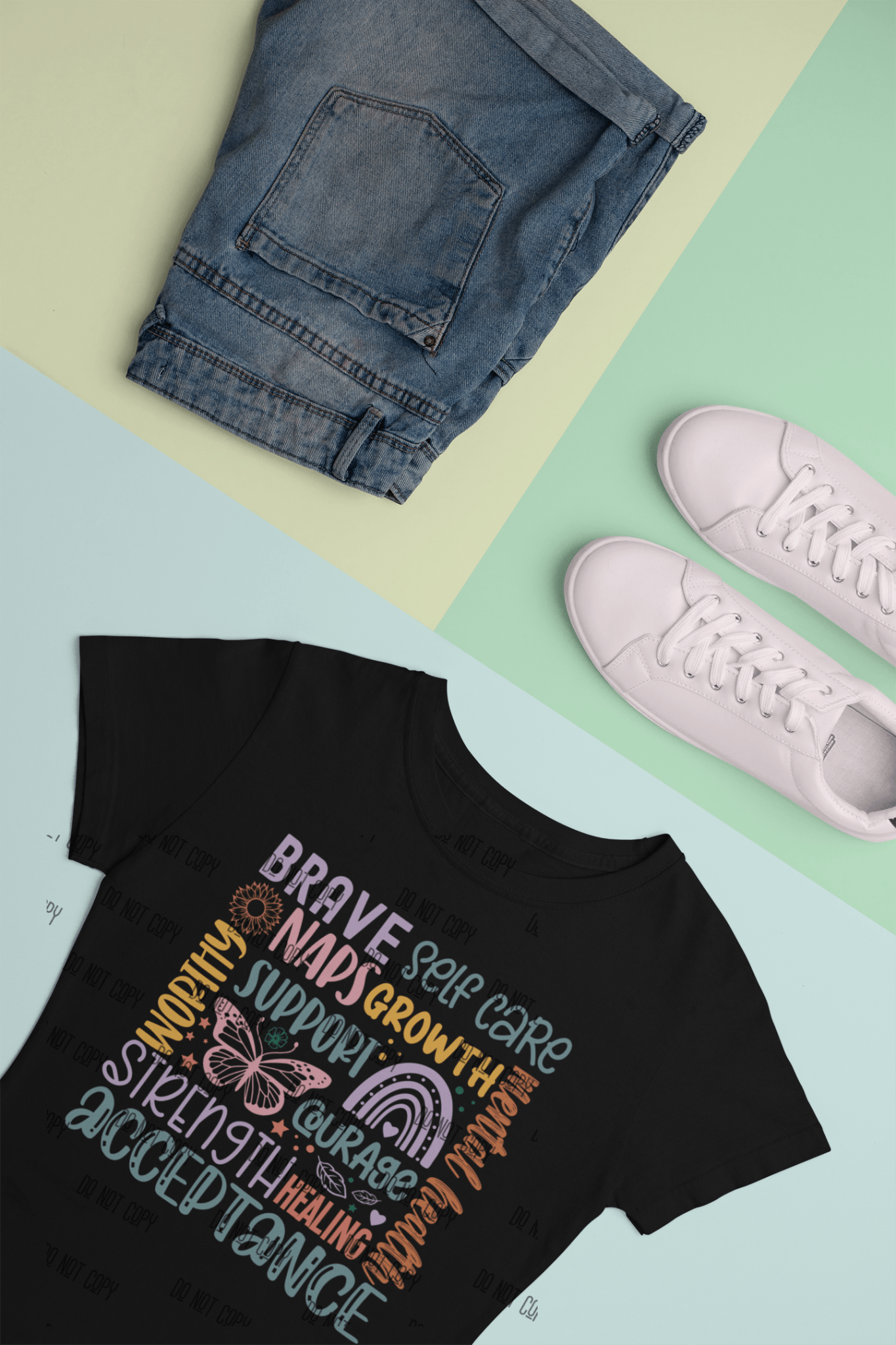Brave Self Care" DTF Transfer – Empowering & Motivational Design - KT SUBLIMATION, DTF AND MORE LLC