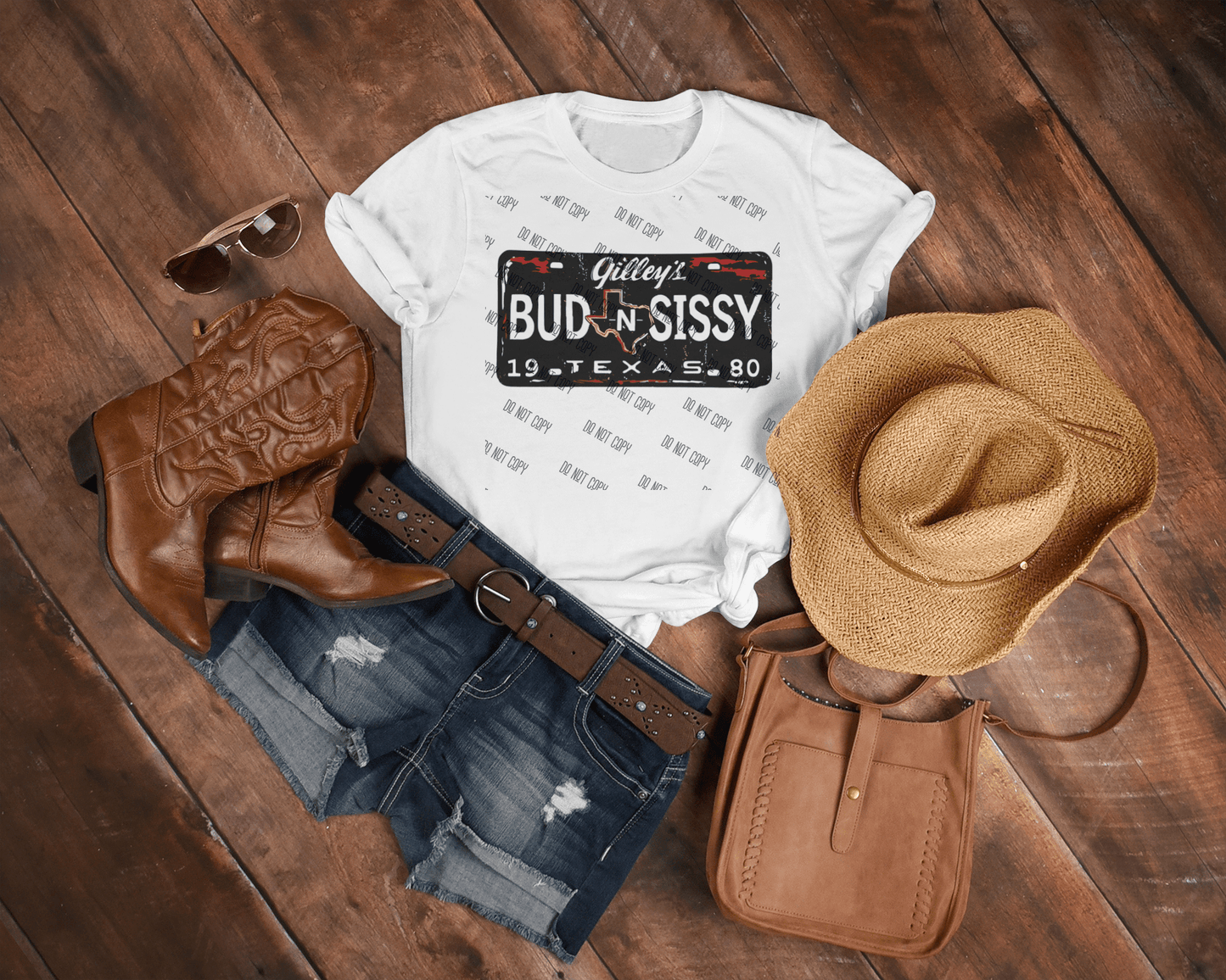 Bud & Sissy DTF Transfer – Country Western Love Story Print for Custom Apparel - KT SUBLIMATION, DTF AND MORE LLC