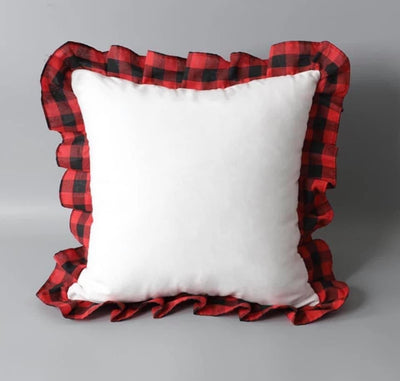 Buffalo Plaid Pillow Cover (Ruffle) for sublimation - KT SUBLIMATION, DTF AND MORE LLC