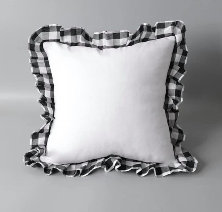 Buffalo Plaid Pillow Cover (Ruffle) for sublimation - KT SUBLIMATION, DTF AND MORE LLC