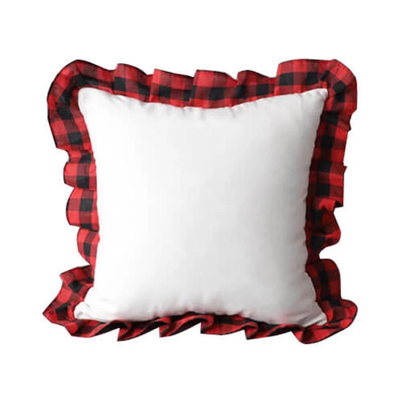 Buffalo Plaid Pillow Cover (Ruffle) for sublimation - KT SUBLIMATION, DTF AND MORE LLC