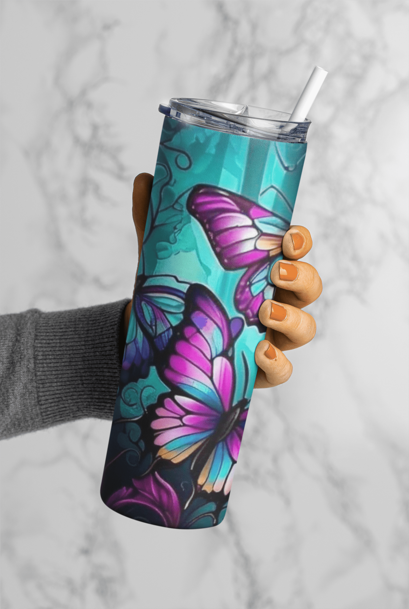 Butterfly 20oz sublimation print - KT SUBLIMATION, DTF AND MORE LLC
