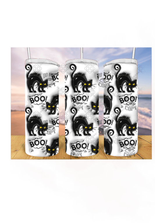 Cats Spooky 3D 20oz Tumbler Sublimation Print - KT SUBLIMATION, DTF AND MORE LLC