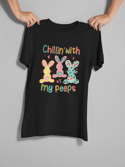 Chillin' With My Peeps DTF Transfer – Ready to Press Easter Design - KT SUBLIMATION, DTF AND MORE LLC