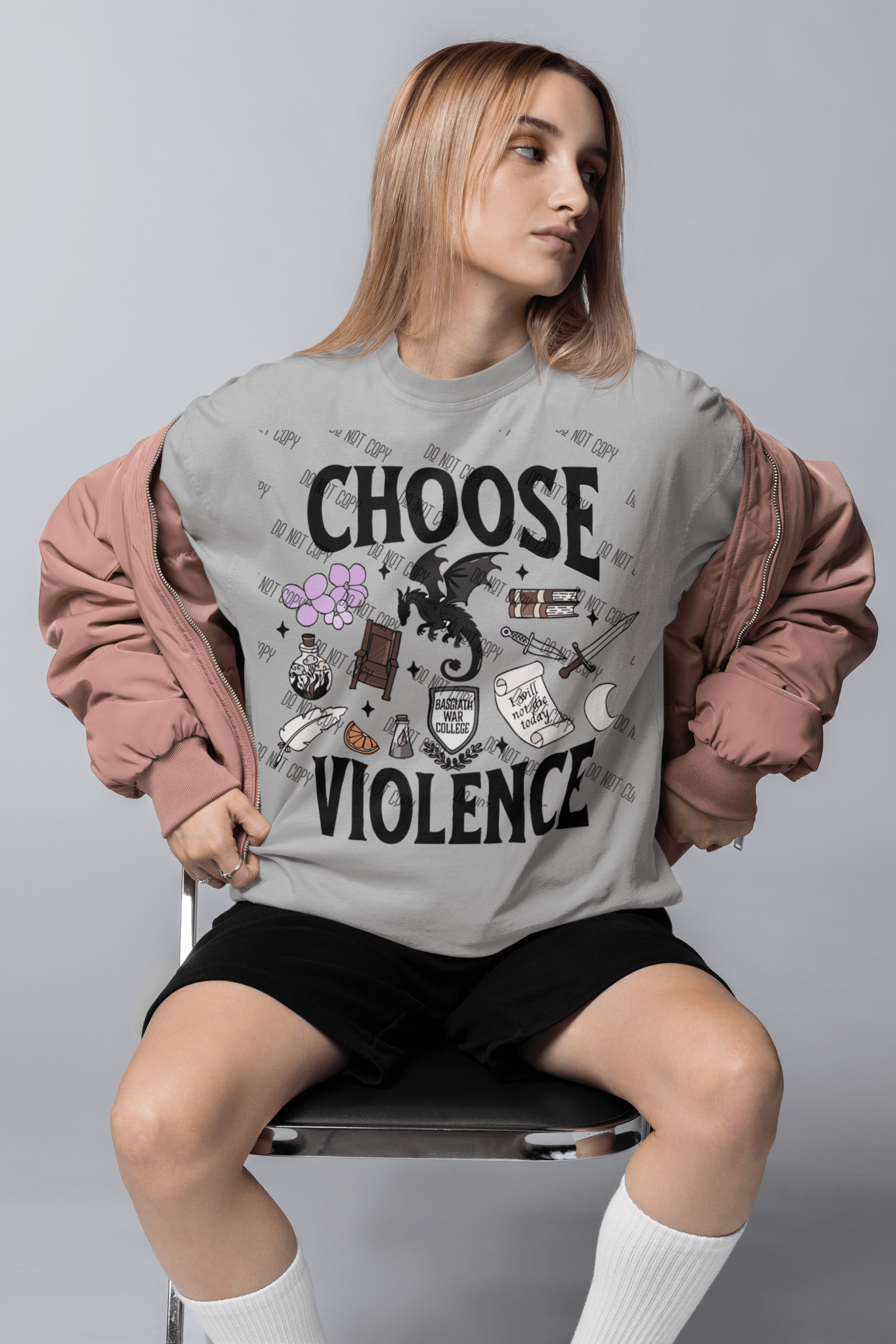 Choose Violence DTF Design – Inspired by Fly or Die Book