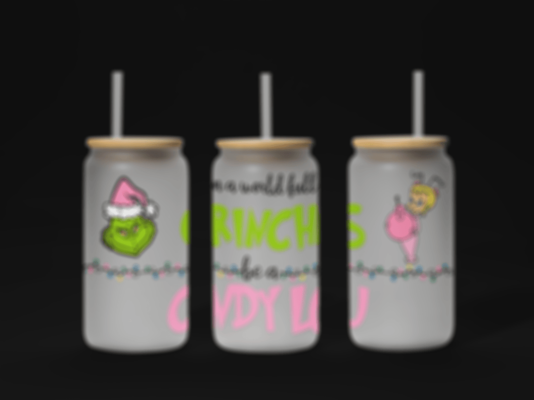 Christmas 16oz UV DTF Wrap – Waterproof, Ready to Apply Holiday Cup Design - KT SUBLIMATION, DTF AND MORE LLC