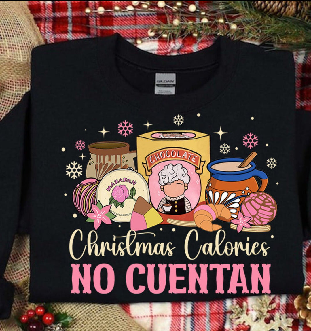 Christmas Calories No Cuenta Hispanic DTF - KT SUBLIMATION, DTF AND MORE LLC