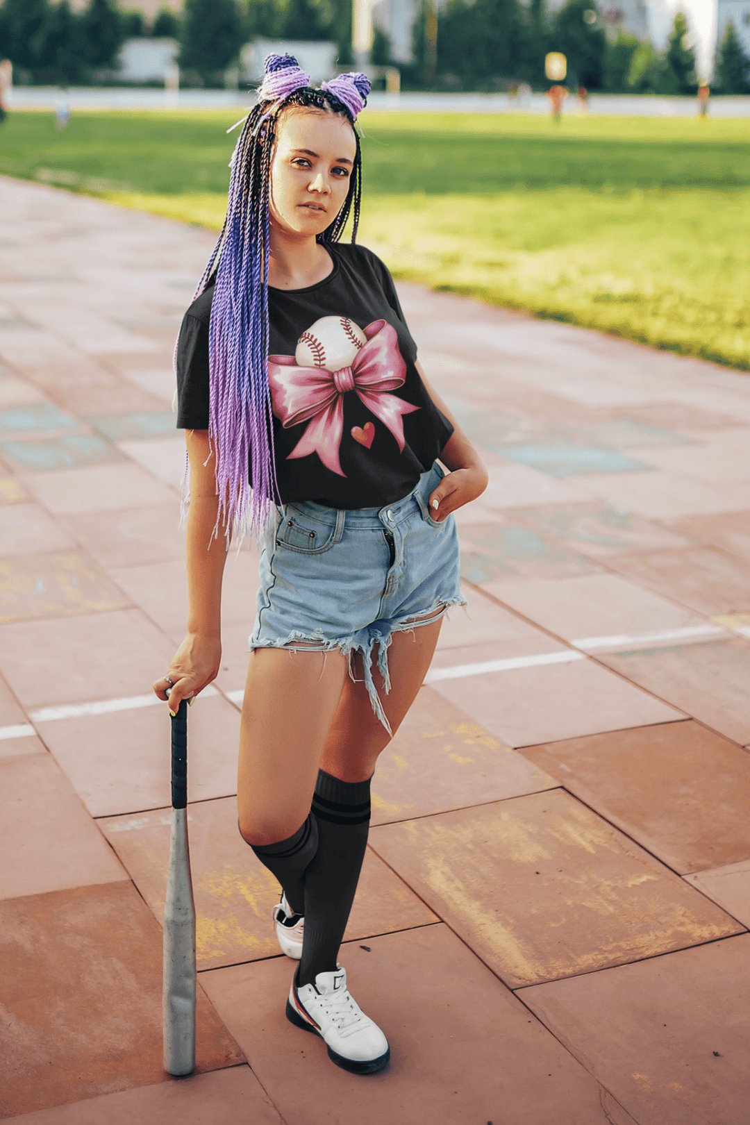 Coquette Baseball DTF Transfer – Chic & Sporty Ready - to - Press Heat Transfer for Game Day Apparel - KT SUBLIMATION, DTF AND MORE LLC