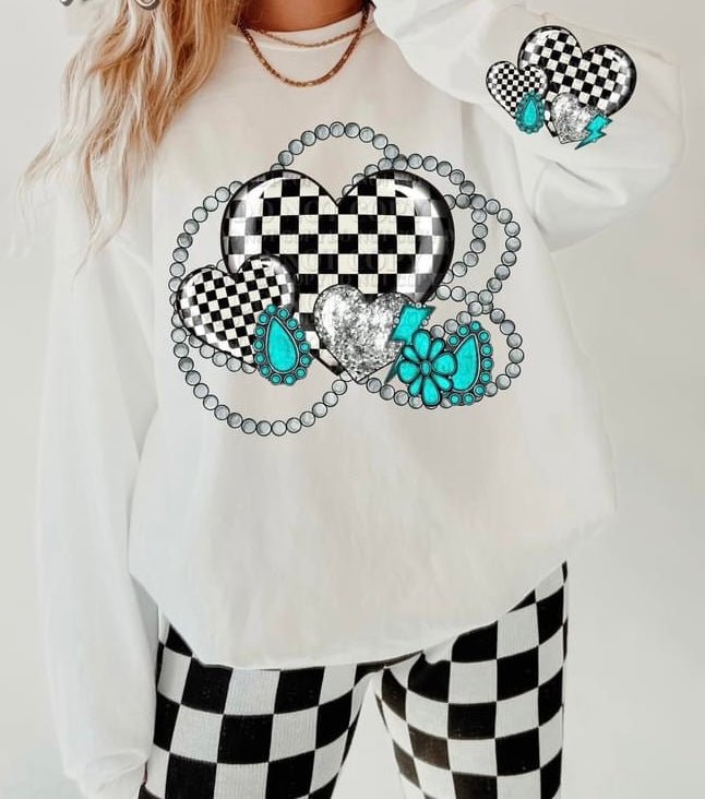 Country turquoise front and sleeve DTF - KT SUBLIMATION, DTF AND MORE LLC