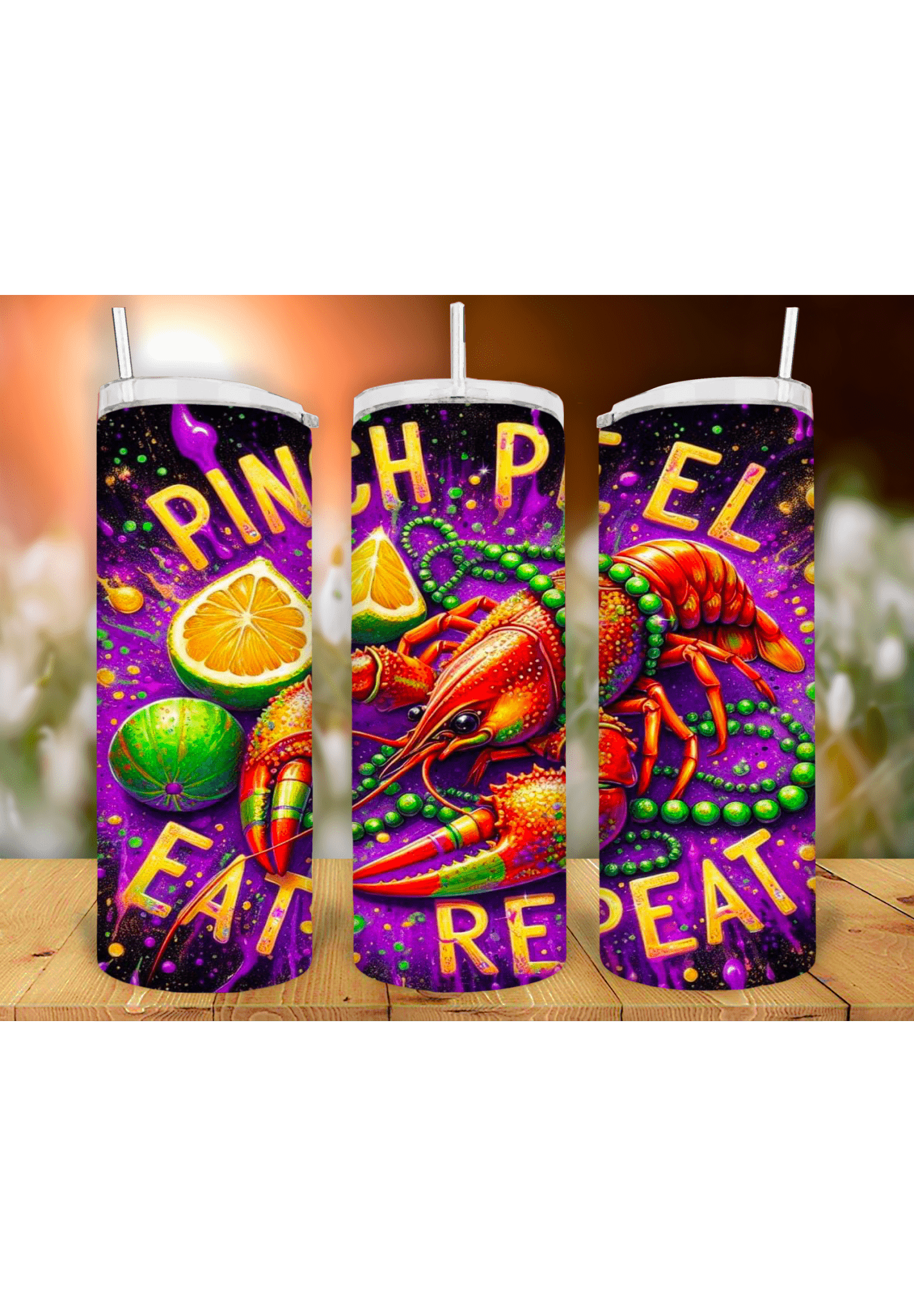Crawfish  20oz Tumbler Sublimation Print