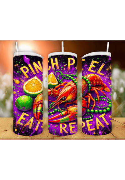 Crawfish 20oz Tumbler Sublimation Print - KT SUBLIMATION, DTF AND MORE LLC