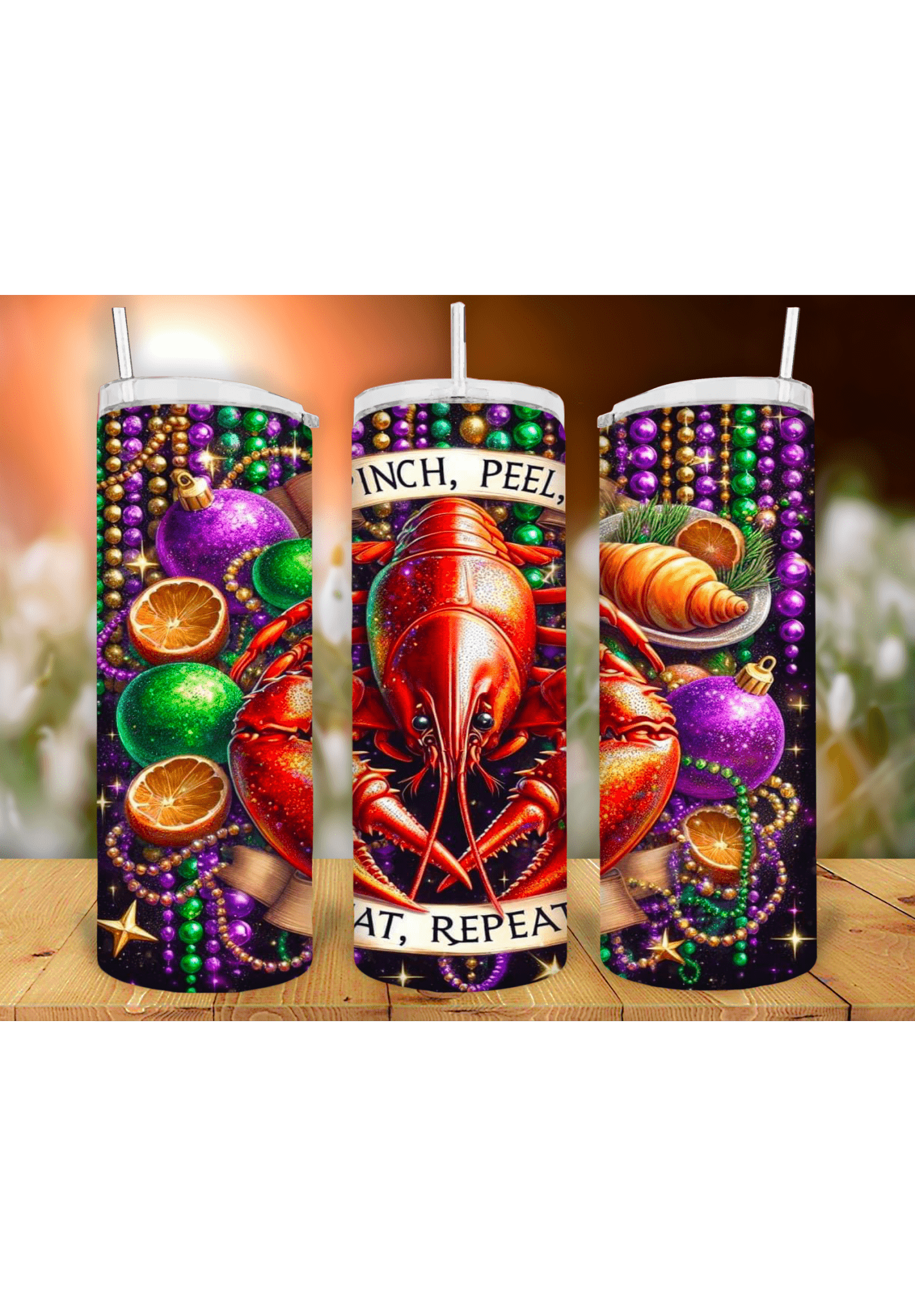 Crawfish  20oz Tumbler Sublimation Print