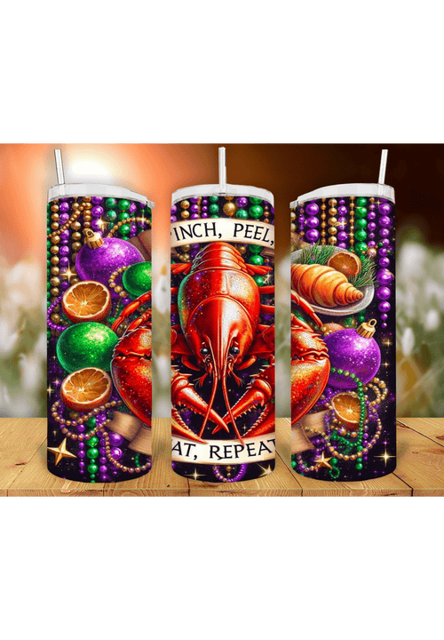 Crawfish 20oz Tumbler Sublimation Print - KT SUBLIMATION, DTF AND MORE LLC