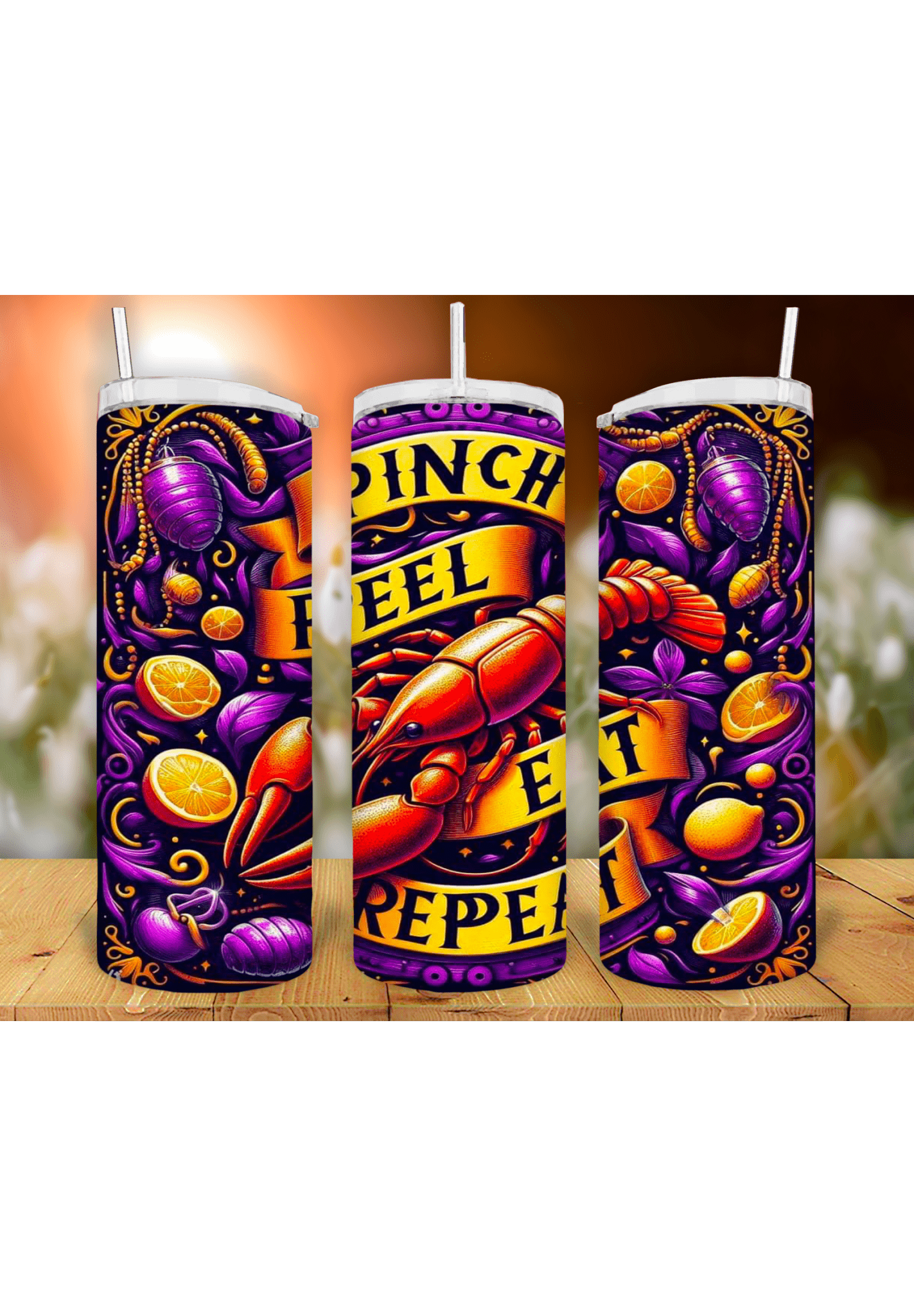 Crawfish 20oz Tumbler Sublimation Print - KT SUBLIMATION, DTF AND MORE LLC