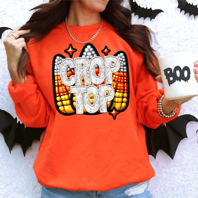 Crop Top Corn Cutie DTF Transfer – Fall Farm Vibes in Style - KT SUBLIMATION, DTF AND MORE LLC