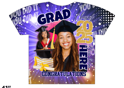 Custom 3D All - Over Graduation T-Shirt – Personalized Full - Print Senior Gift - KT SUBLIMATION, DTF AND MORE LLC