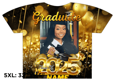 Custom 3D All - Over Graduation T-Shirt – Personalized Full - Print Senior Gift - KT SUBLIMATION, DTF AND MORE LLC