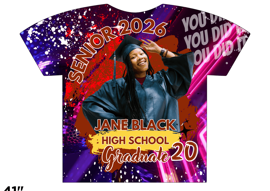 Custom 3D All - Over Graduation T-Shirt – Personalized Full - Print Senior Gift - KT SUBLIMATION, DTF AND MORE LLC