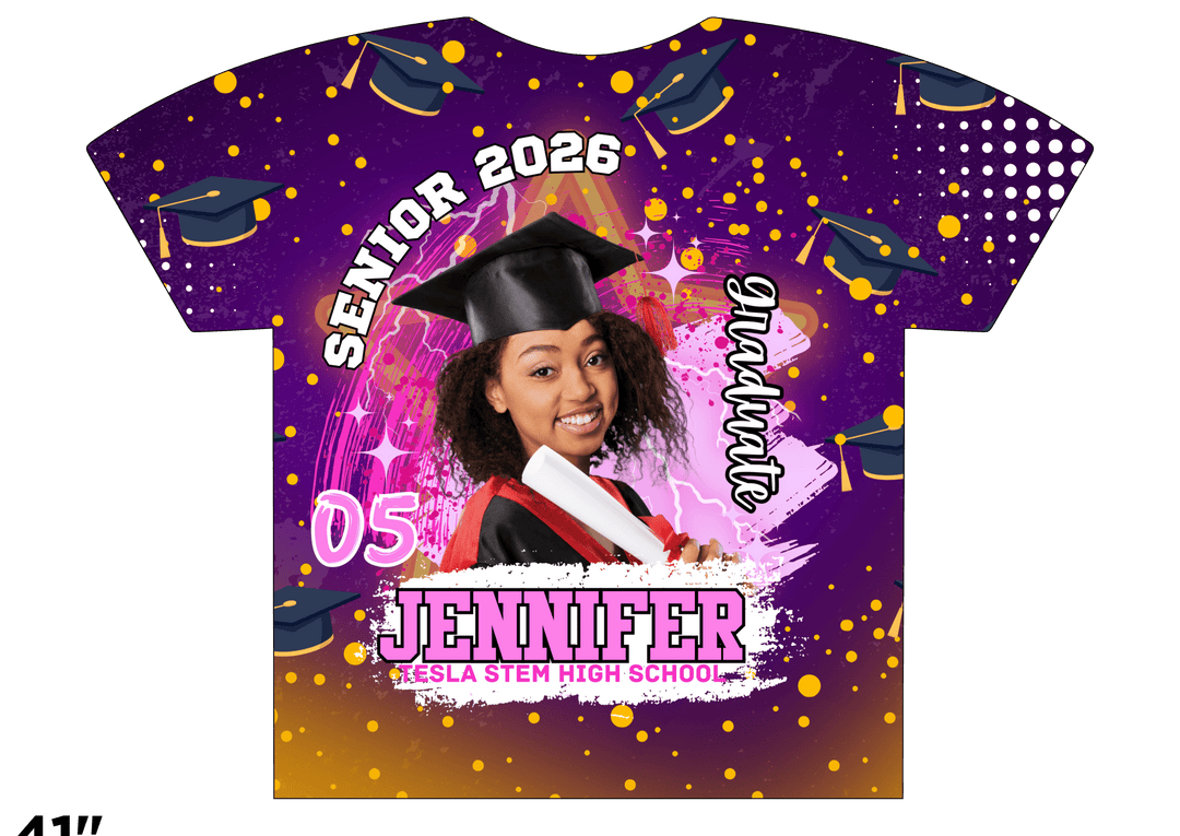 Custom 3D All - Over Graduation T-Shirt – Personalized Full - Print Senior Gift - KT SUBLIMATION, DTF AND MORE LLC
