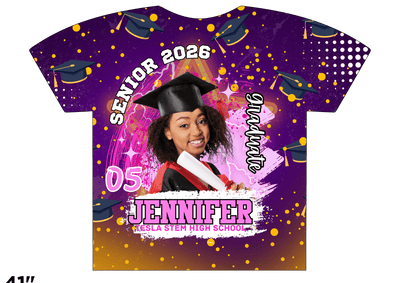 Custom 3D All - Over Graduation T-Shirt – Personalized Full - Print Senior Gift - KT SUBLIMATION, DTF AND MORE LLC