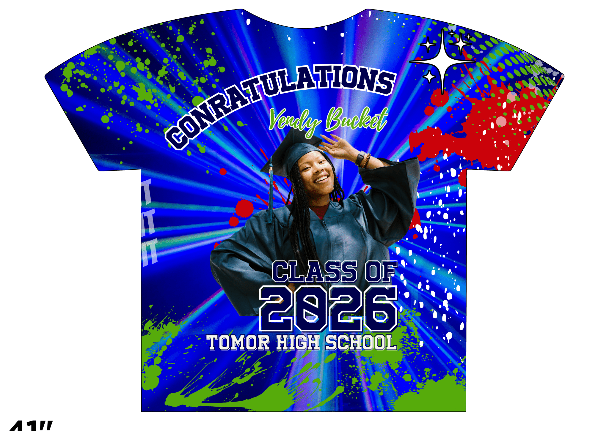 Custom 3D All - Over Graduation T-Shirt – Personalized Full - Print Senior Gift - KT SUBLIMATION, DTF AND MORE LLC