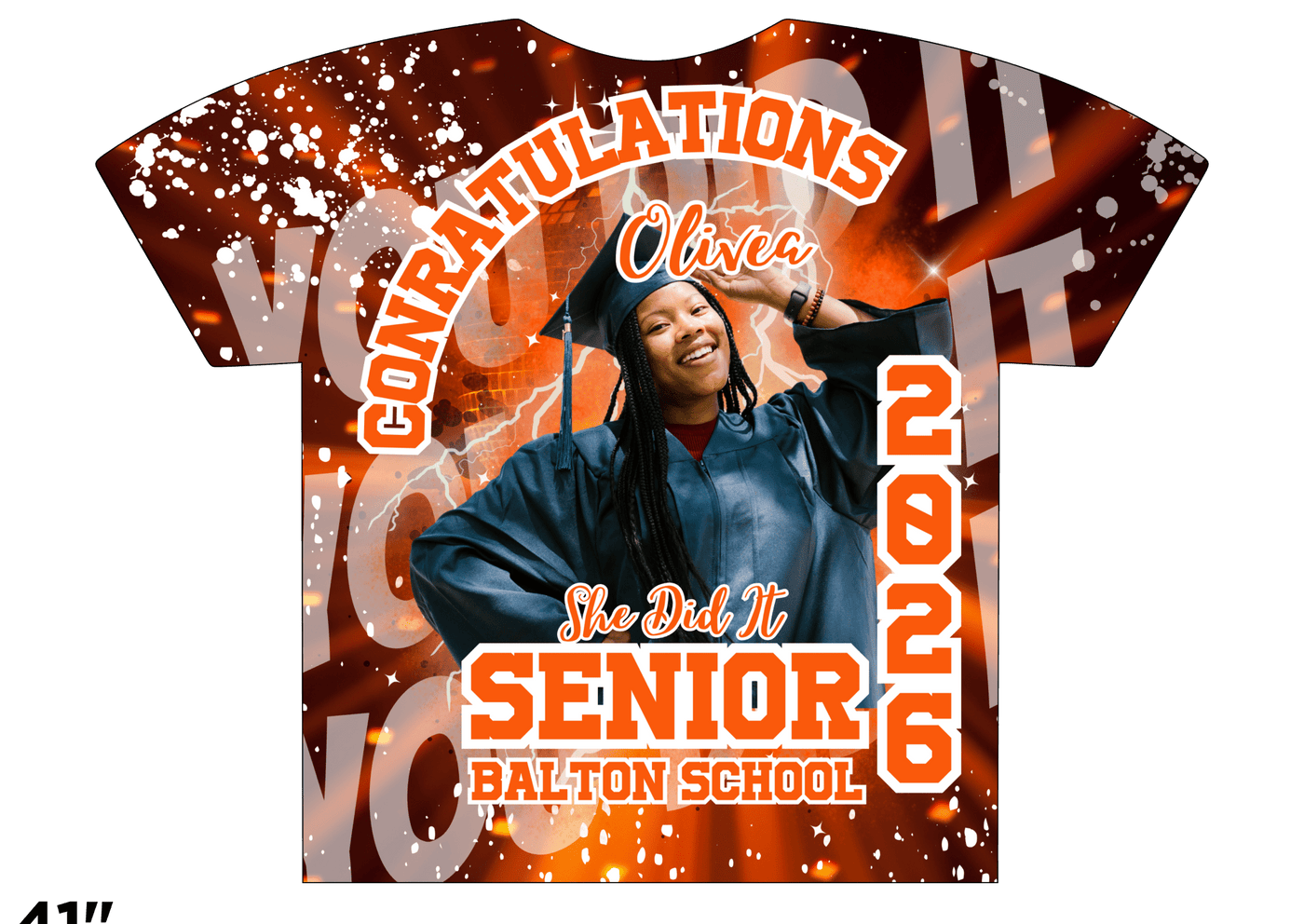Custom 3D All - Over Graduation T-Shirt – Personalized Full - Print Senior Gift - KT SUBLIMATION, DTF AND MORE LLC