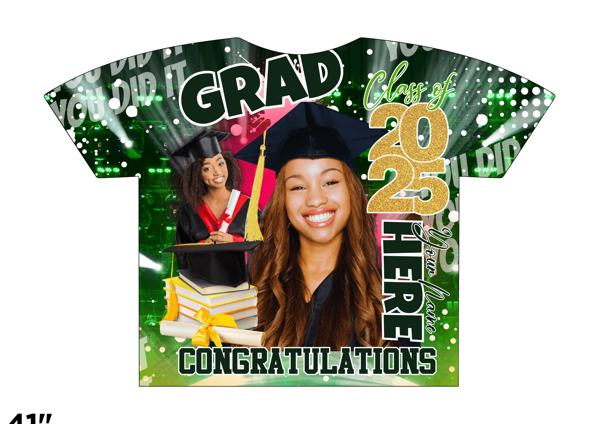 Custom 3D All - Over Graduation T-Shirt – Personalized Full - Print Senior Gift - KT SUBLIMATION, DTF AND MORE LLC