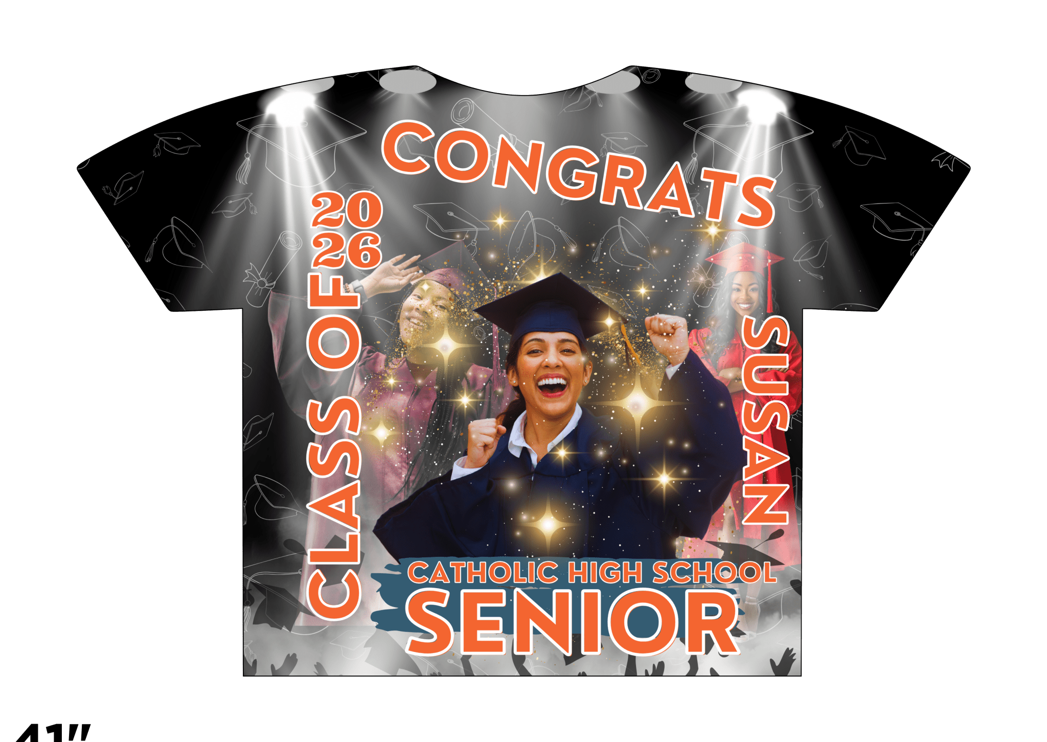 Custom 3D All - Over Graduation T-Shirt – Personalized Full - Print Senior Gift - KT SUBLIMATION, DTF AND MORE LLC
