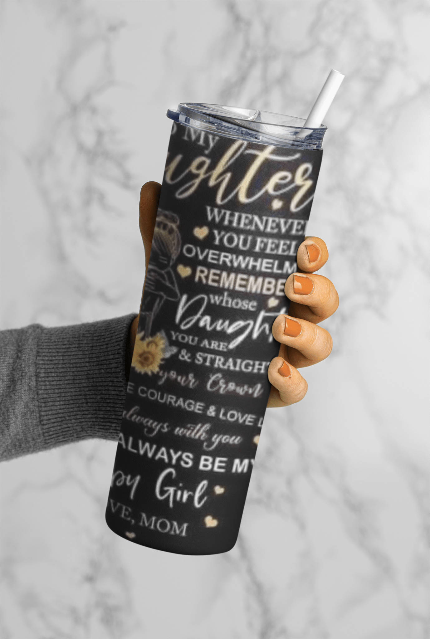 Daughter 20oz Tumbler Sublimation Print – Ready to Press