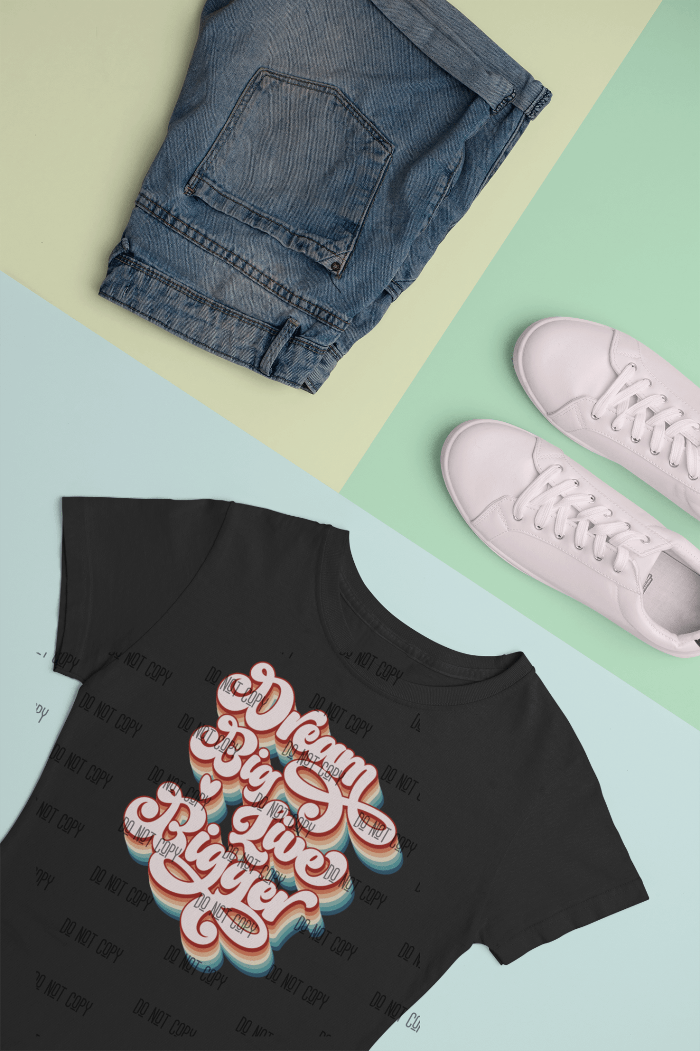 Dream Big, Live Bigger DTF Transfer – Motivational & Inspirational Heat Transfer Design